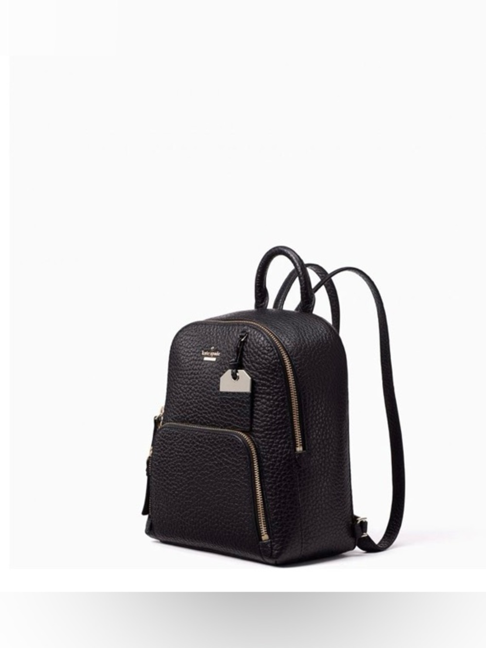 kate spade Black Pebbled Leather 🖤Backpack with Gold Hardware Accent